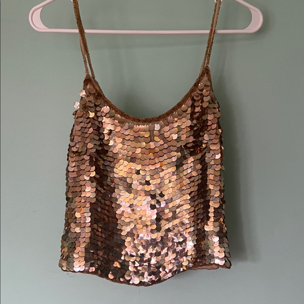 Glamorous Gold Sequin Camisole